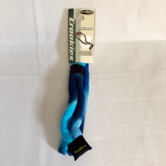 Blue Tie Dye Croakies Suiters Eyewear Retainers - Picture 1 of 6